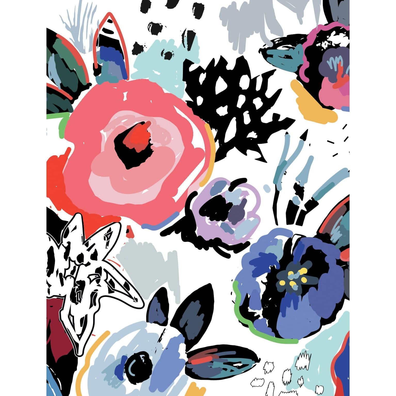 Colorful Flowers Birthday Card from Pictura featuring vibrant floral illustrations, perfect for sending heartfelt birthday wishes.